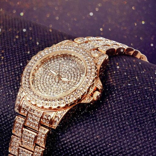 Diamond Women Watches Gold Watch Ladies - Image 3