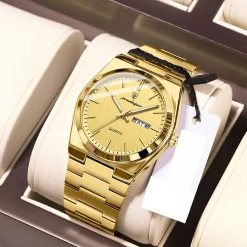 POEDAGAR 858 Luxury Man Wristwatch Waterproof Luminous Date Week Men Watch - Image 3
