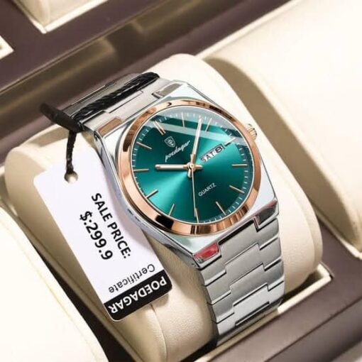 POEDAGAR 858 Luxury Man Wristwatch Waterproof Luminous Date Week Men Watch - Image 2
