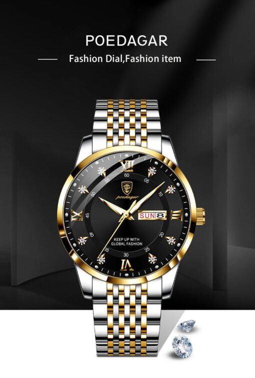 POEDAGAR 936 - Fashion Luminous Quartz Watch For Men
