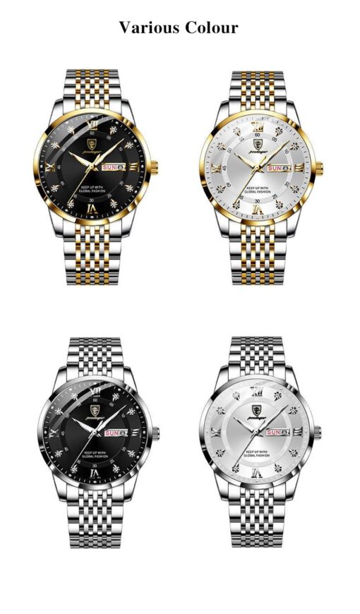 POEDAGAR 936 - Fashion Luminous Quartz Watch For Men - Image 5