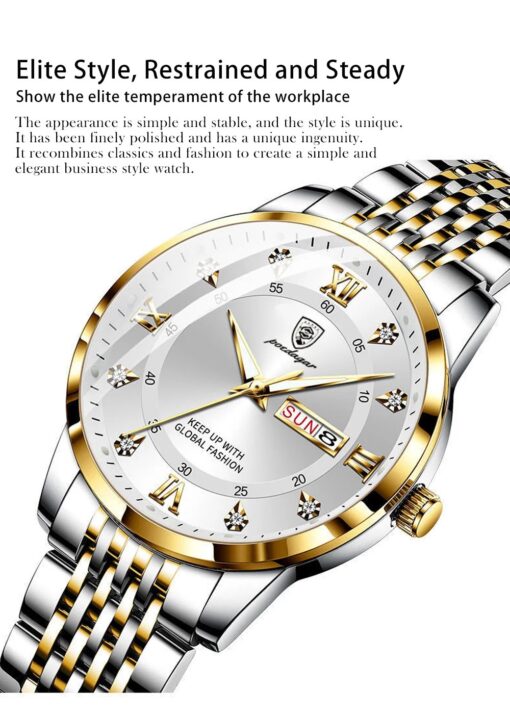 POEDAGAR 936 Fashion Luminous Quartz Watch For Men