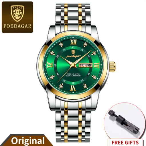POEDAGAR 936 Fashion Luminous Quartz Watch For Men