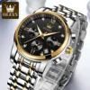 OLEVS 2858  Chronograph Stainless Steel Fashion waterrejistent Watch for Men’s